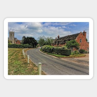 Woodbastwick village and church Sticker